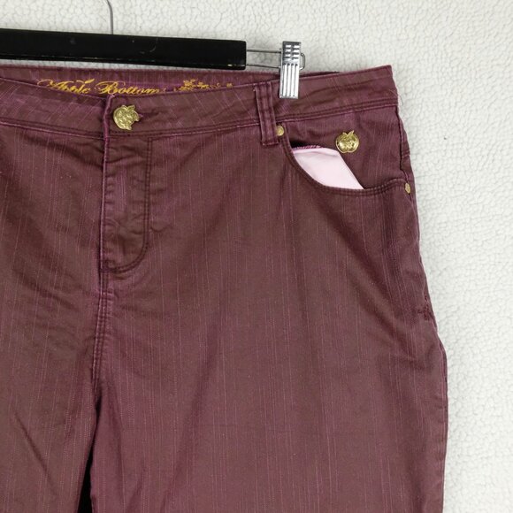 Apple Bottoms Jeans Womens 24 Red Burgundy Straight Stretch Lightweight Denim - Picture 2 of 11